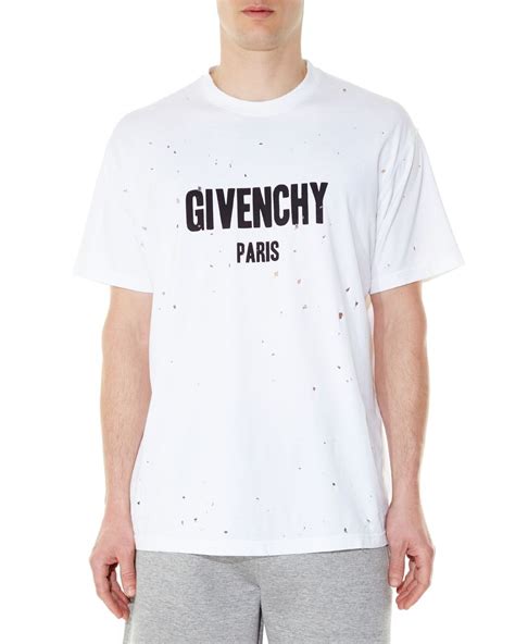 givenchy columbian fit distressed|GIVENCHY PARIS destroyed oversized t.